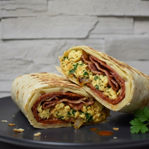 Tojásrántottás tortilla wrap